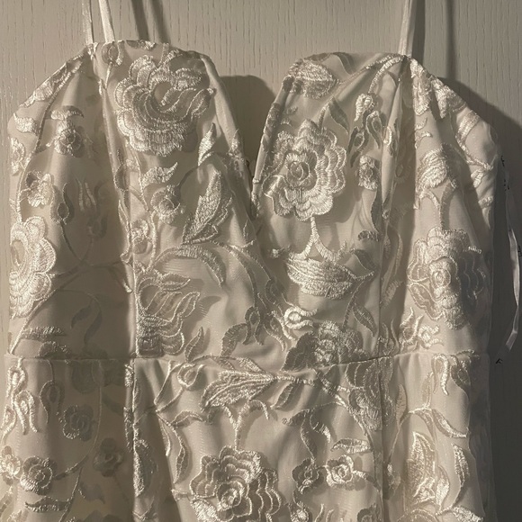 Lulu's Elegant Ways White Floral Embroidered Tiered Maxi Dress - Picture 8 of 13